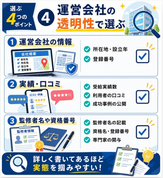 運営会社の透明性で選ぶ