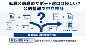 転職×退職のサポート窓口を公的情報から中立に検証した結論をまとめたもの